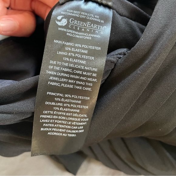 Self-Portrait Crossover Midi Dress in Black - Picture 9 of 10